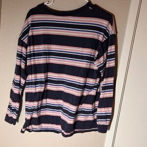 Pink blue and white long sleeve